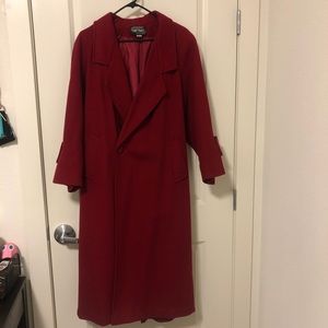 Long red coat!
